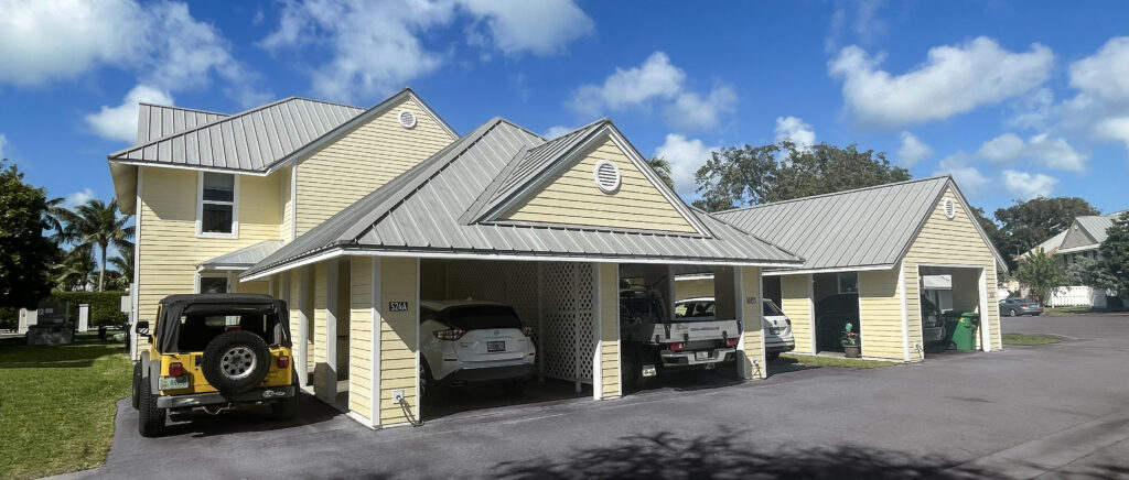 Another angle of a house with Pearl and gray roof house