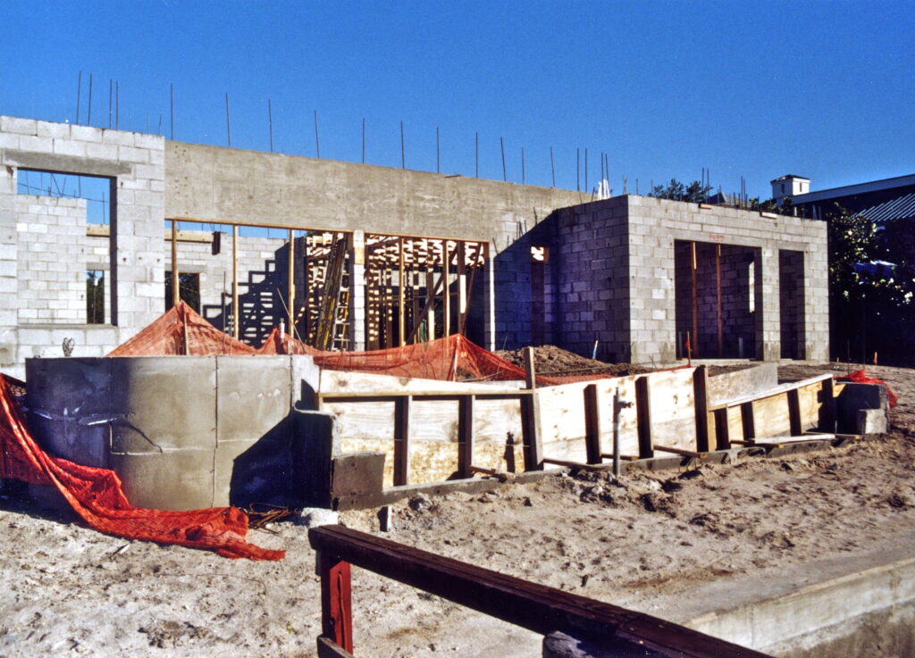 Rough construction of a house