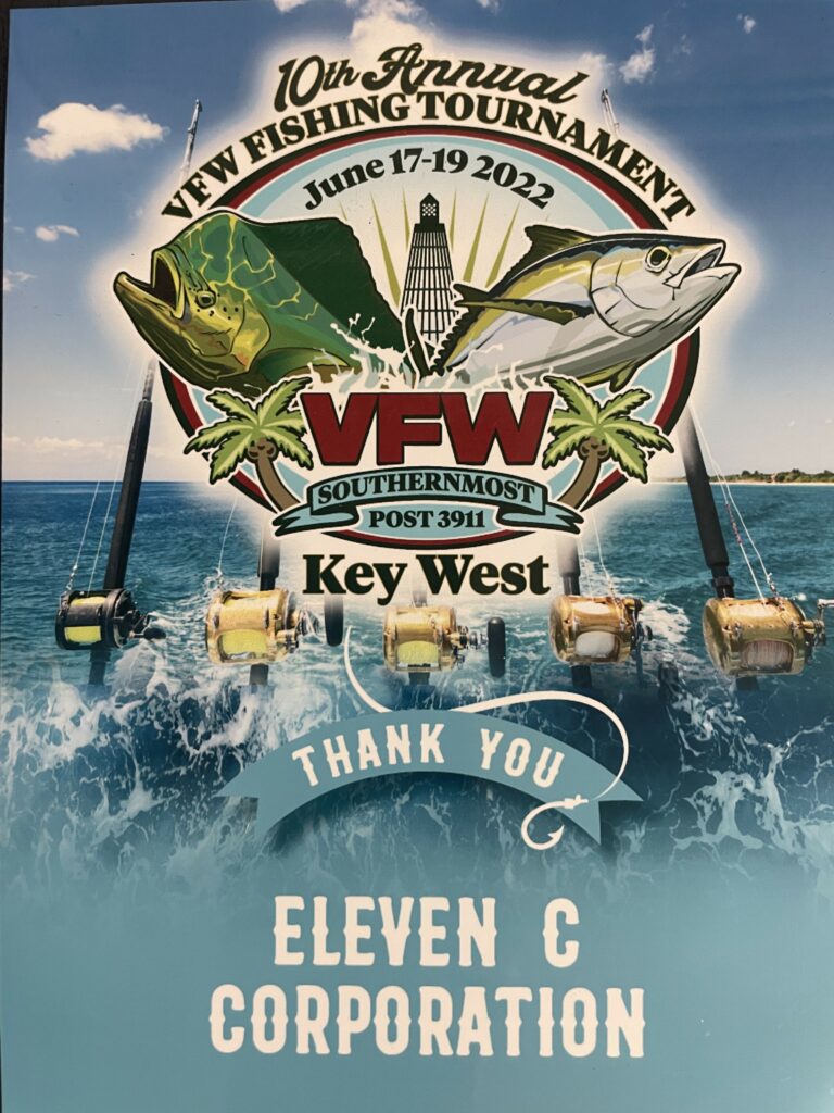 Thank you poster from VFW fishing tournament