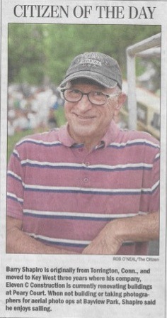 Next article about Barry Shepiro as the citizen of the day