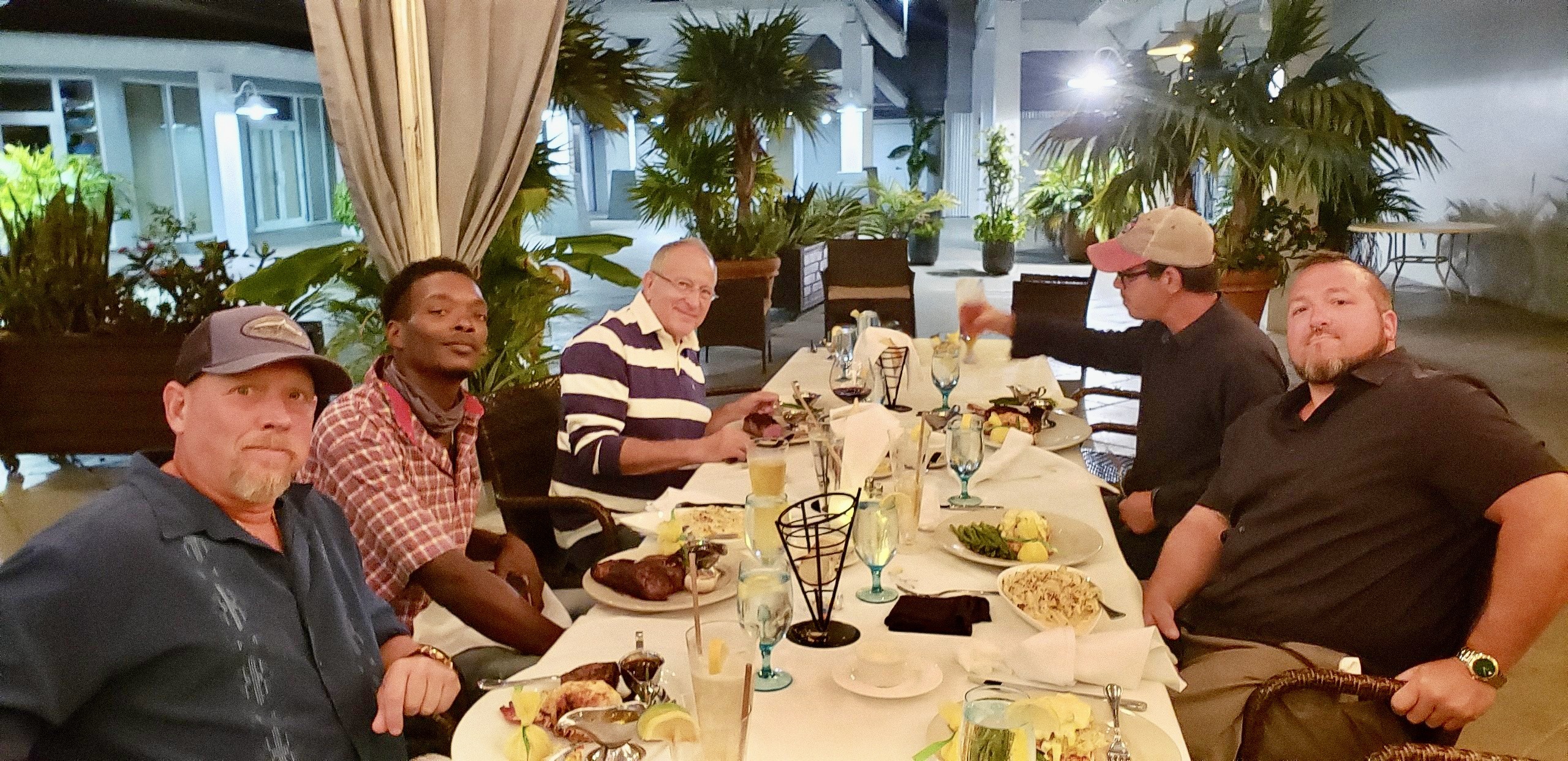Company dinner on a fancy restaurant